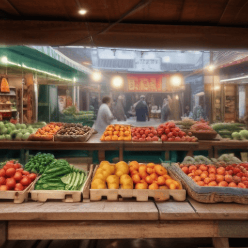 Illustration of Vendors without stalls