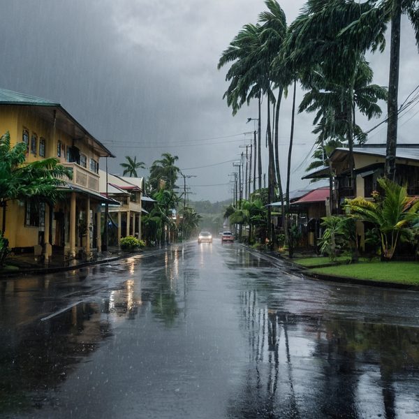 Illustrative image related to West-Tracking Trough Brings Heavy Rain, Thunderstorms and Flash Flood Risk Across Fiji on 19 April 2026.